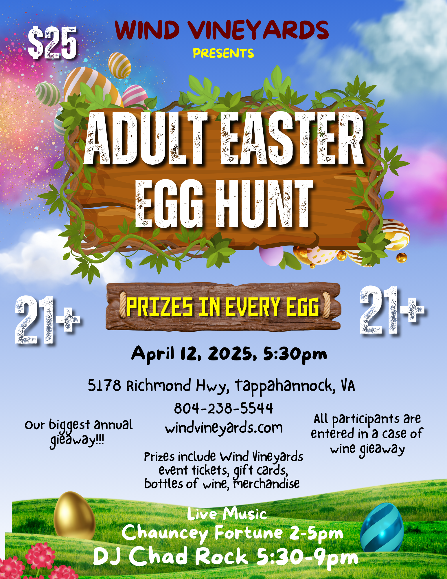 Yellow and White Cool Easter Egg Hunt Flyer