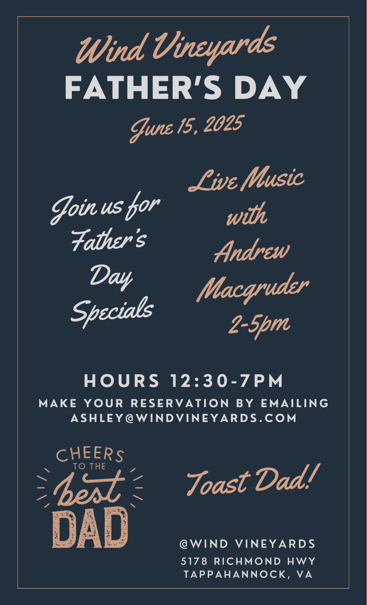 Blue Beige Fathers Day Special Menu
