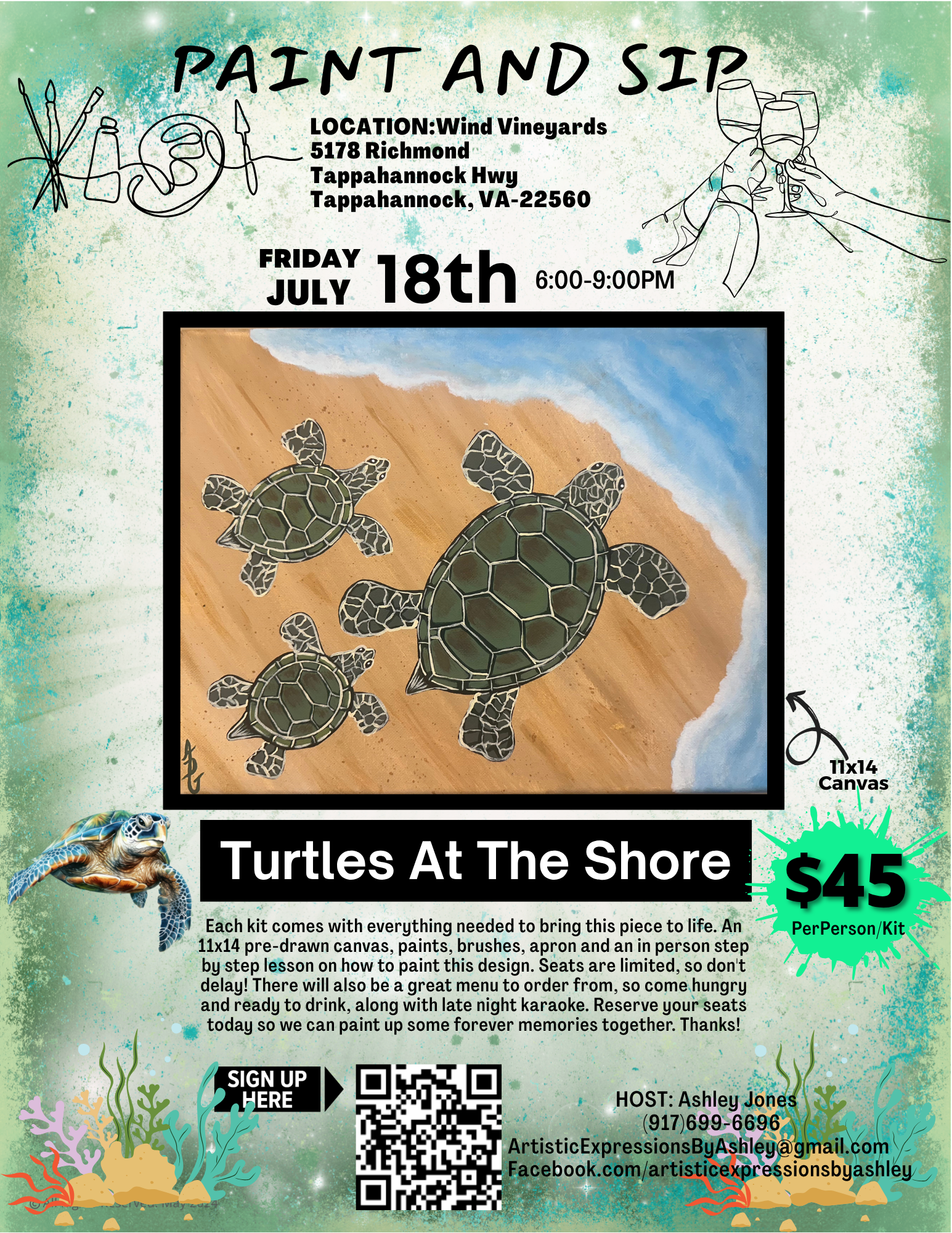 Turtles At The Shore Flyer WV