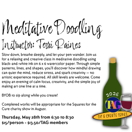 Sip Create Meditative Doodling x